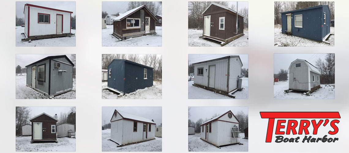 SeasonalFishHouseStorageLakeMilleLacs Terrys Boat Harbor